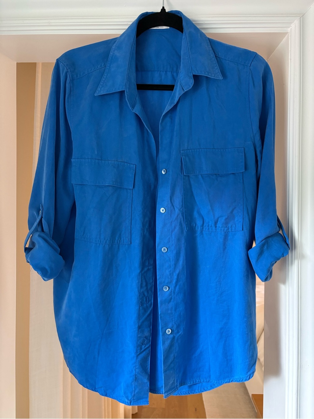 Classic utility Button-Down Shirt in Bright Blue
